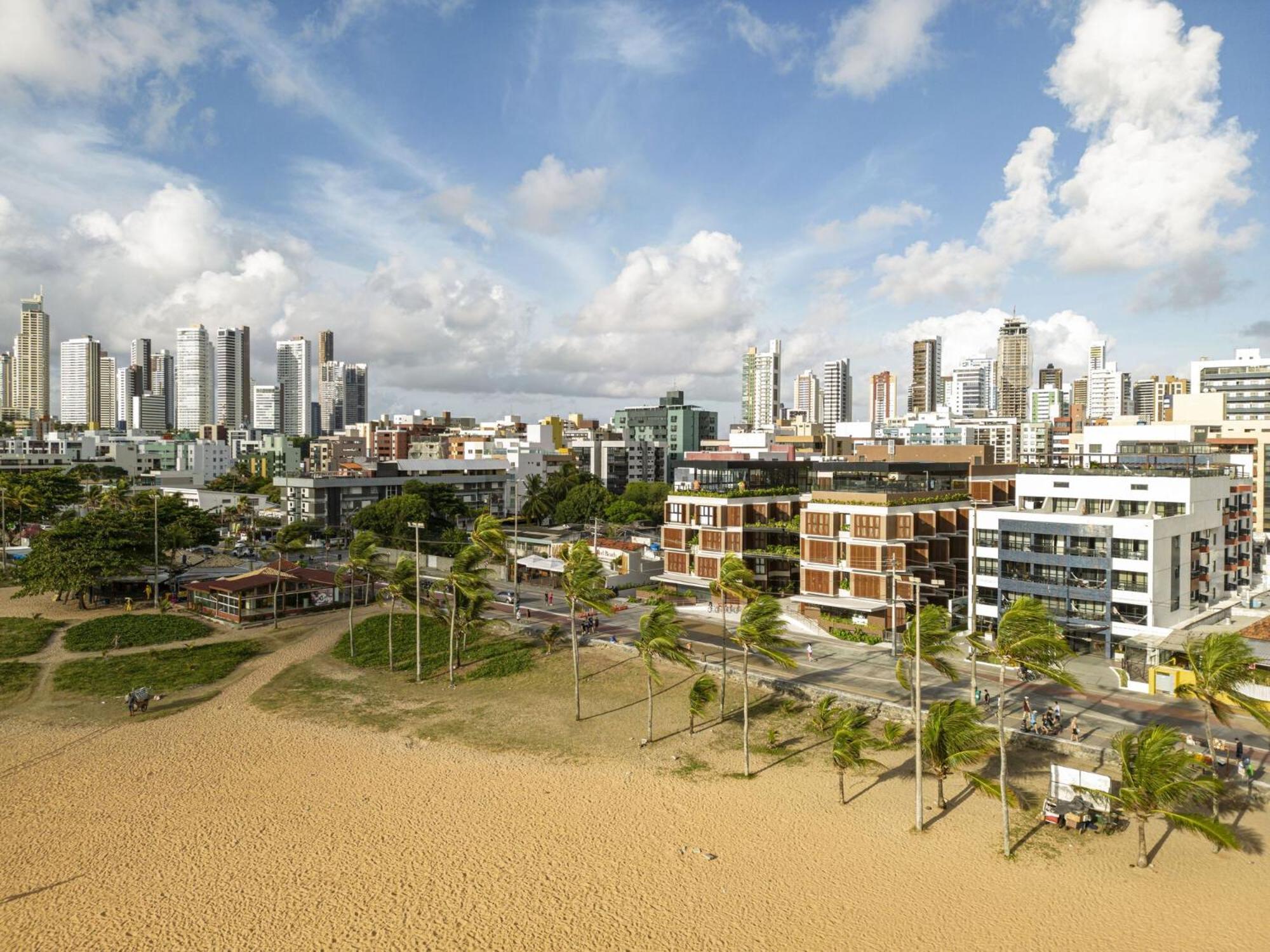 Ba'Ra Hotel João Pessoa 외부 사진 Aerial view of the new city of Fortaleza